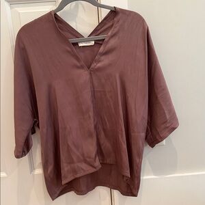 Elegant Mauve Silky Women's Top